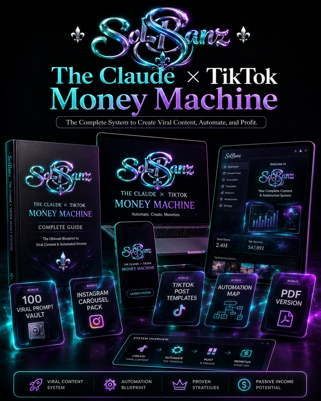 SolBanz Claude TikTok Money Machine bundle and bonuses